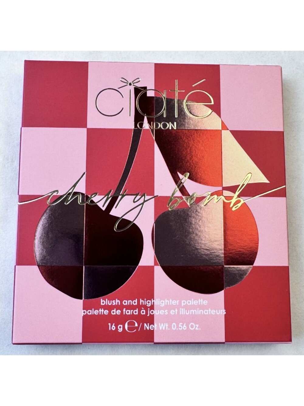 Ciaté London Cherry Bomb Blush and Highlighter Palette 4 Shades 16g 0.56 oz NEW